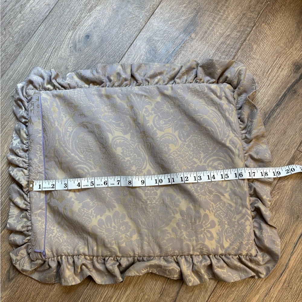 Custom Wool Needlepoint Pillow Cover Sham Grandma Cottagecore Ruffle Trim 20x16” - Picture 7 of 10
